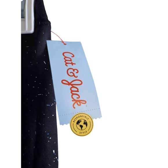 Cat & Jack Girls' Sparkle Black Leggings XL 14 - Picture 4 of 4